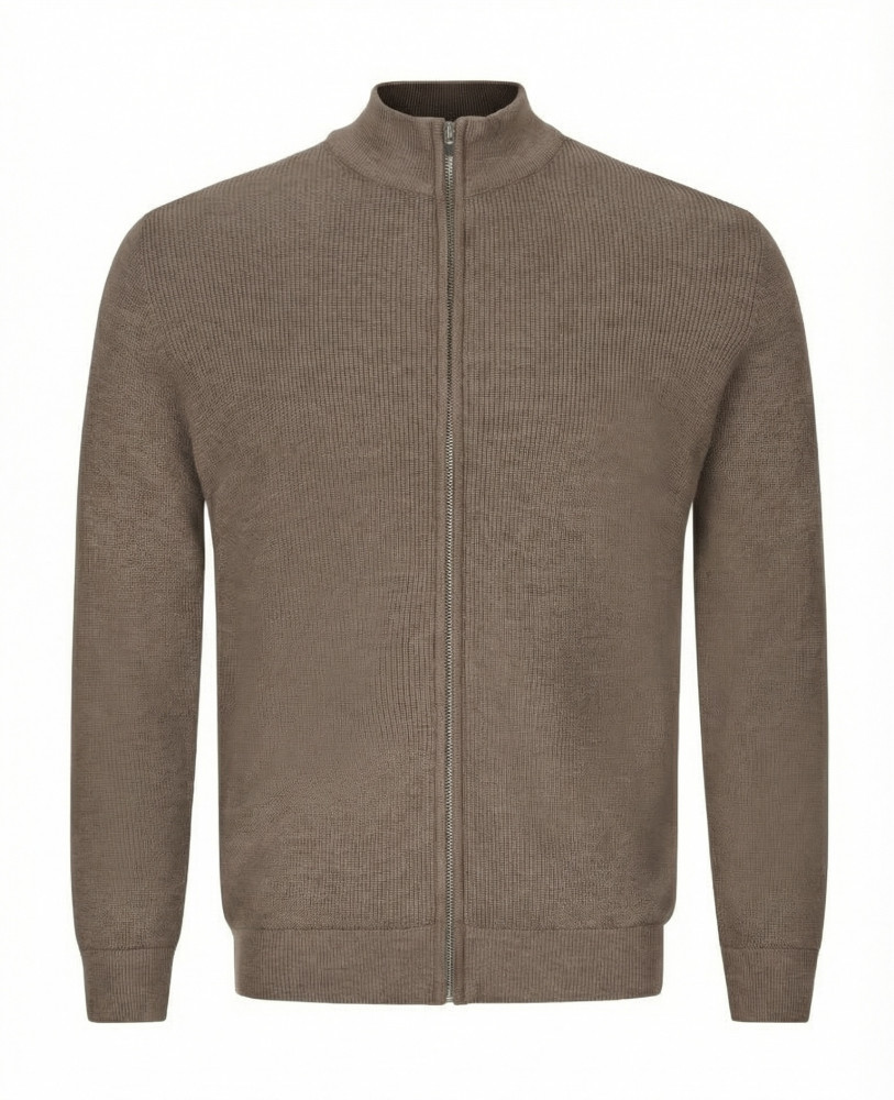 MOCHA CHUNKY KNIT CARDIGAN