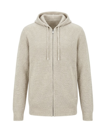 BEIGE WOOL CARDIGAN JACKET BEIGE WOOL CARDIGAN JACKET