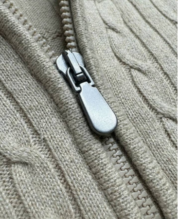 BEIGE BRAIDED SWEATER 