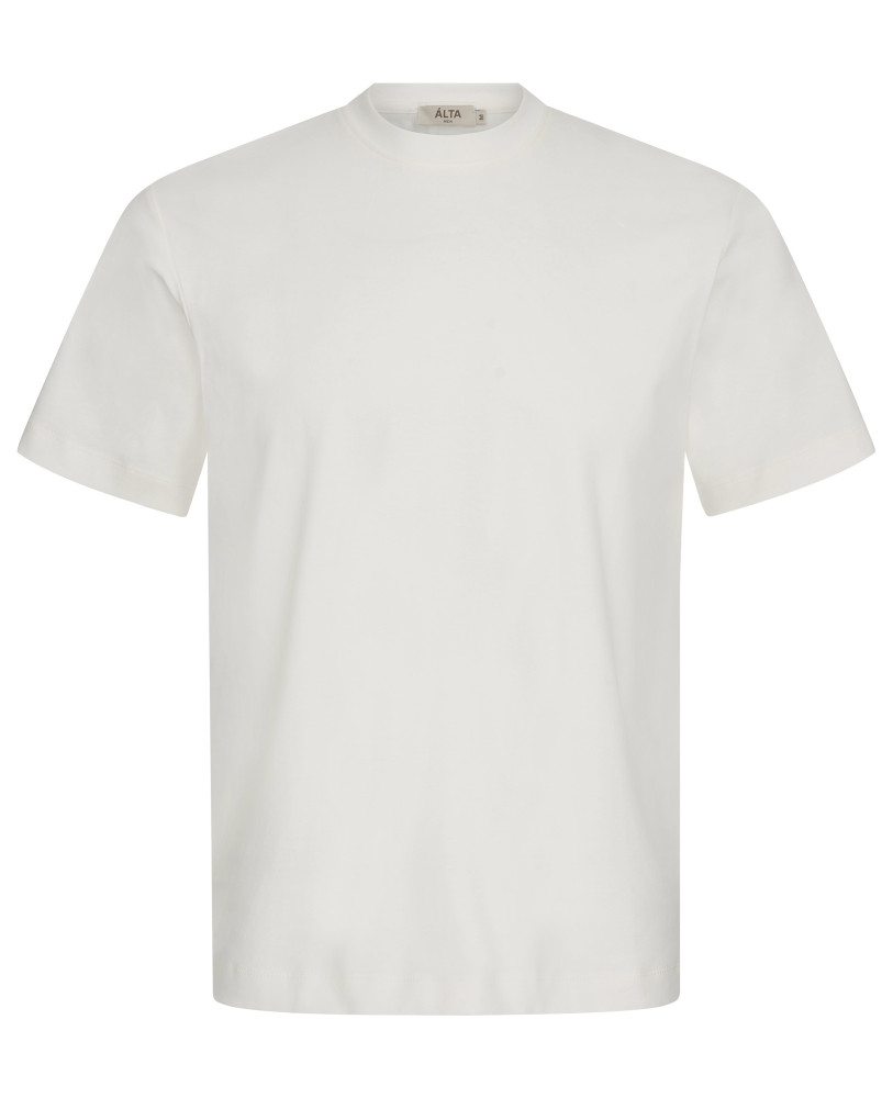 T-SHIRT MADE OF POLISHED COTTON WHITE