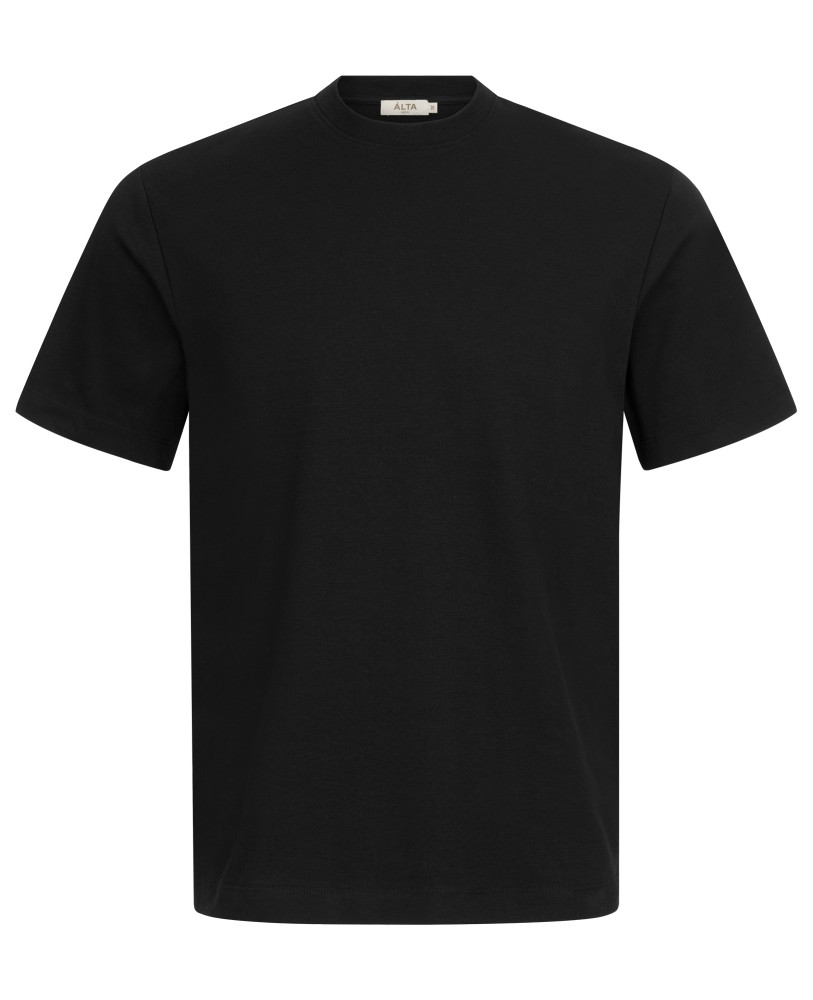 T-SHIRT MADE OF POLISHED COTTON BLACK
