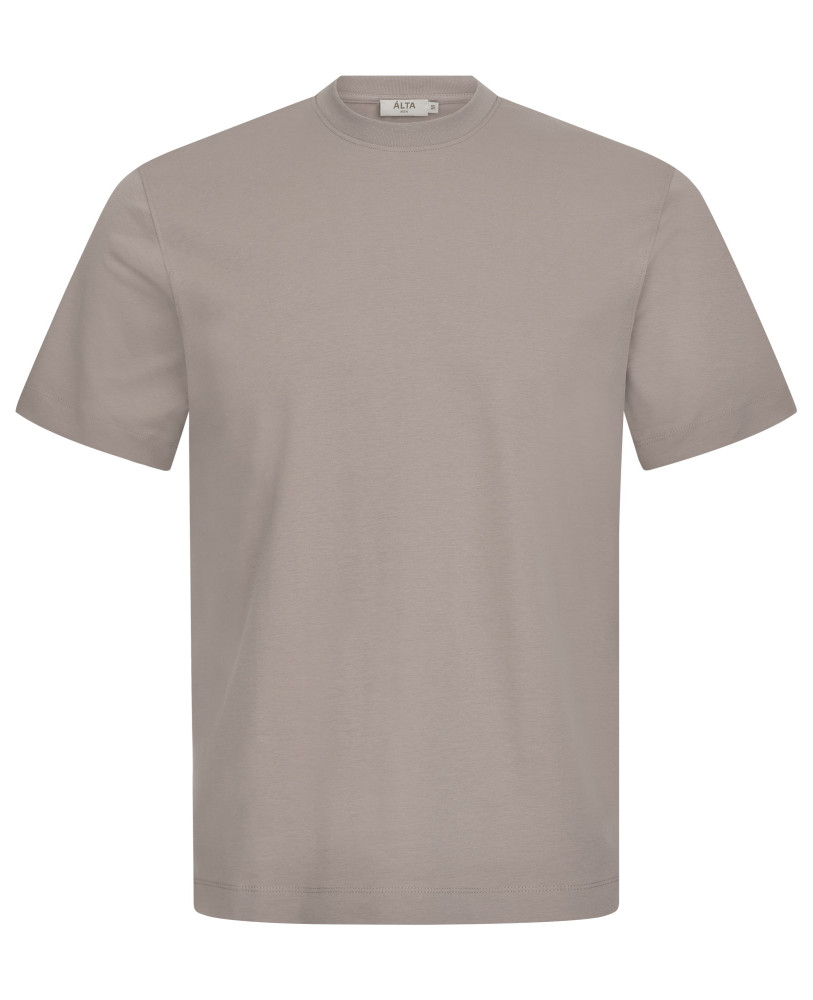T-SHIRT MADE OF POLISHED COTTON MOCHA 