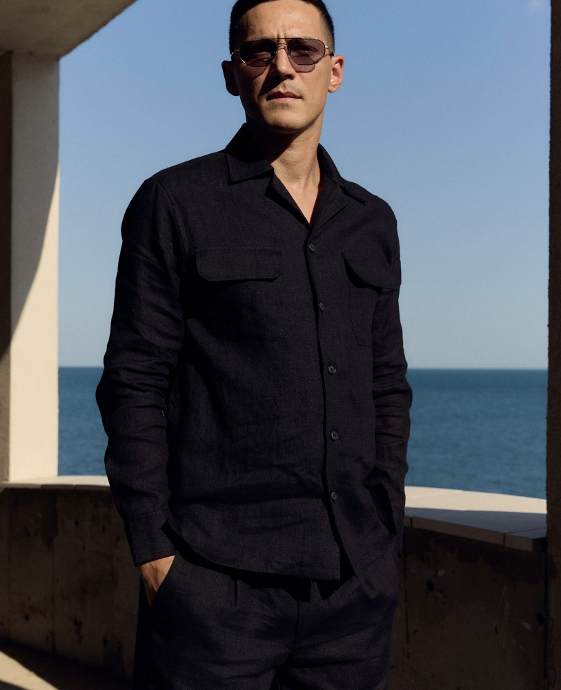 BLACK LINEN SUIT