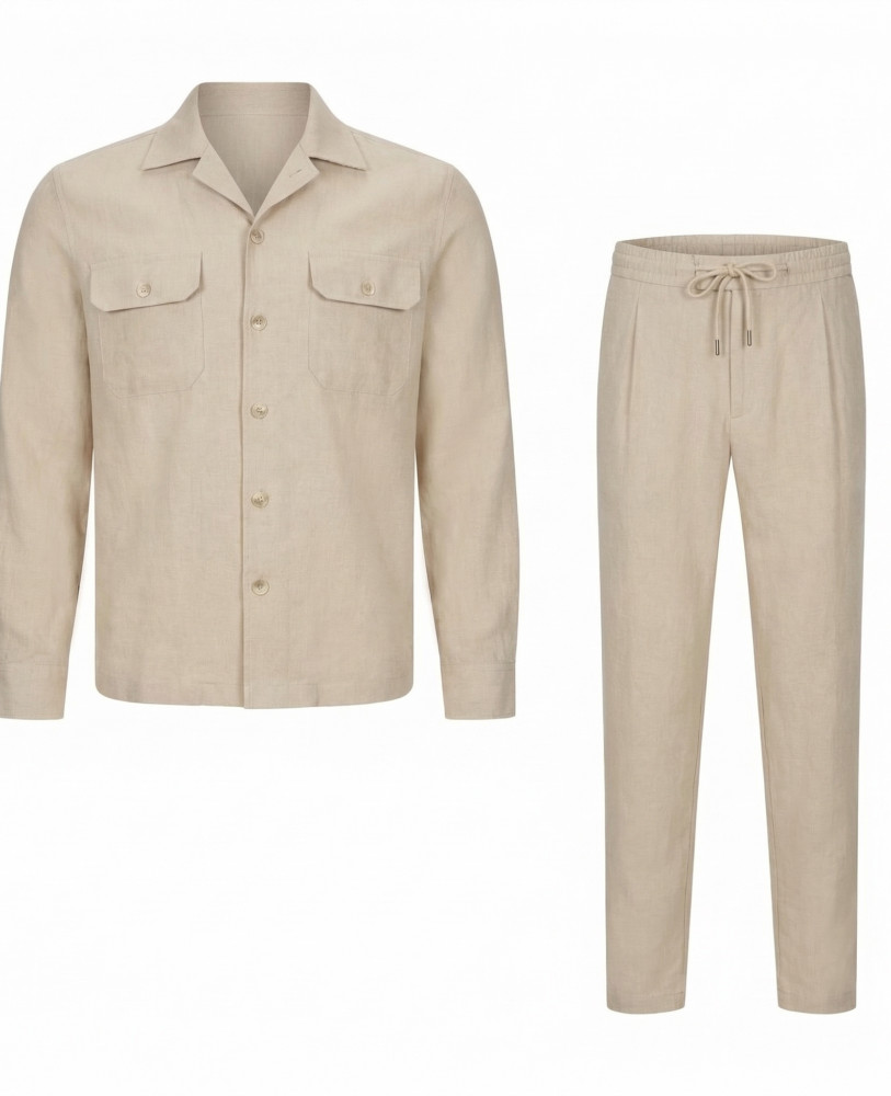LINEN SUIT SAND