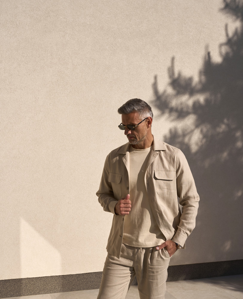 LINEN SUIT SAND