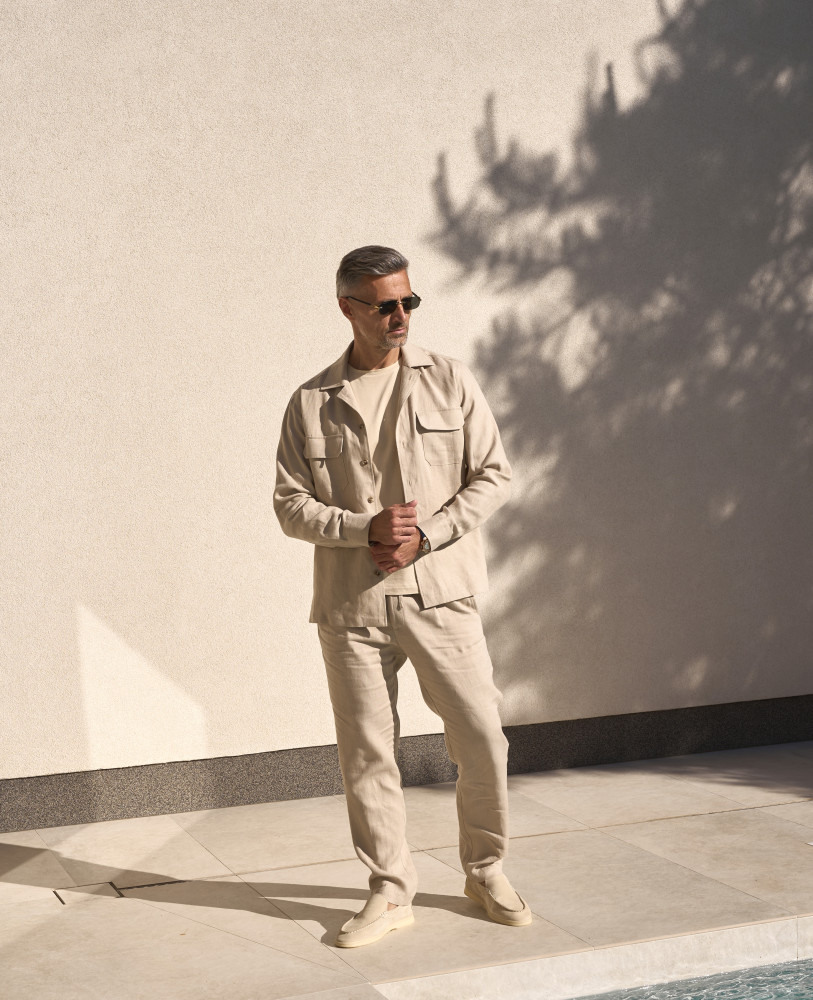 LINEN SUIT SAND