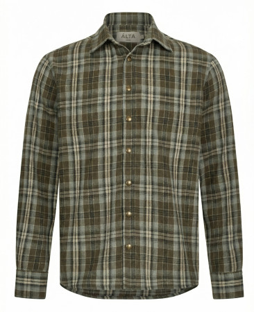 KHAKI CHECKERED SHIRT