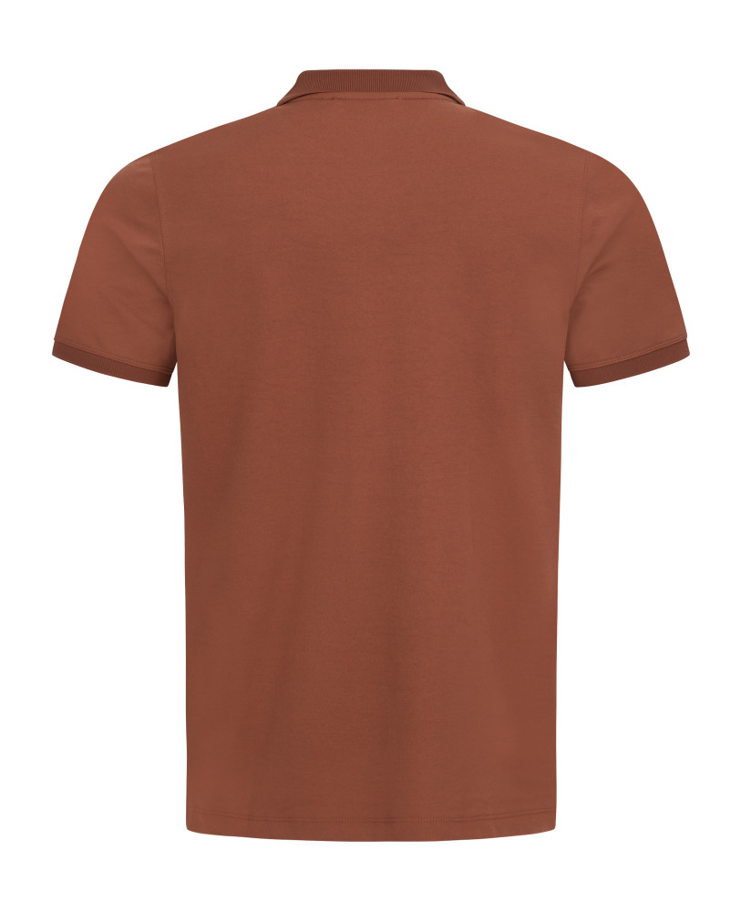 BUTTON-UP POLO WITH CUFFS TERRACOTTA