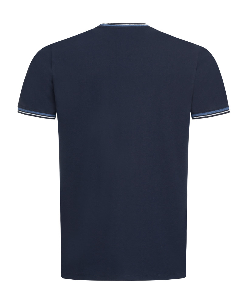DARK BLUE T-SHIRT WITH CUFFS