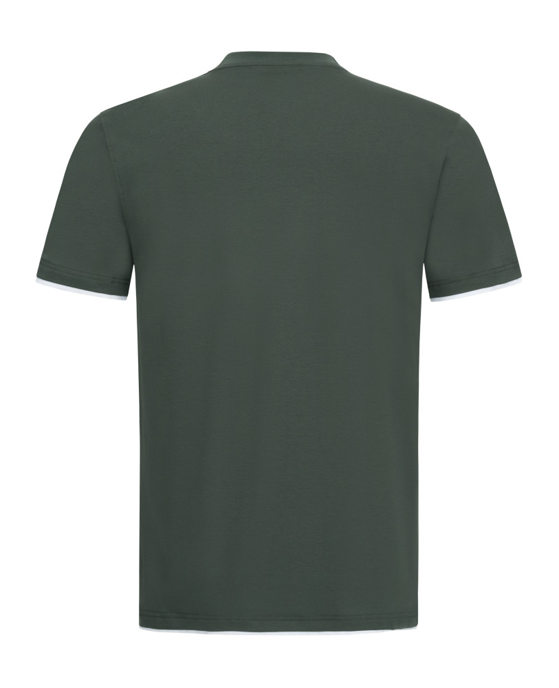 KHAKI DOUBLE-BREASTED T-SHIRT