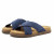 BLUE SUEDE SLIDES