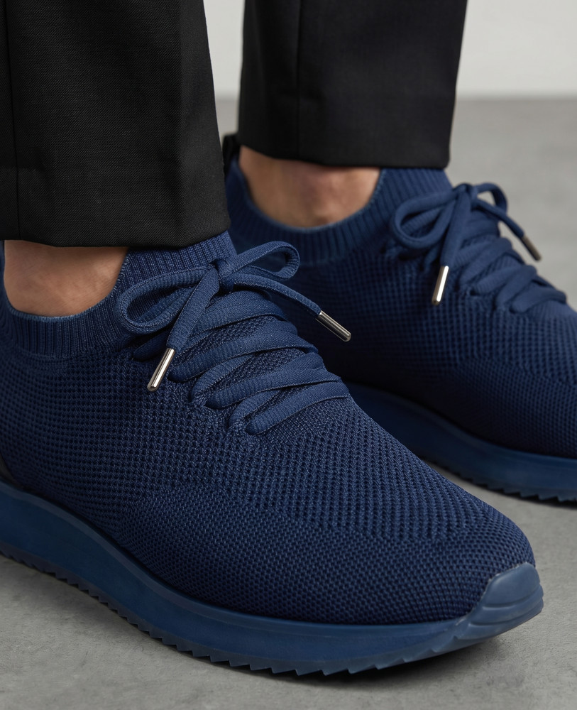 KNIT SNEAKERS DARK BLUE