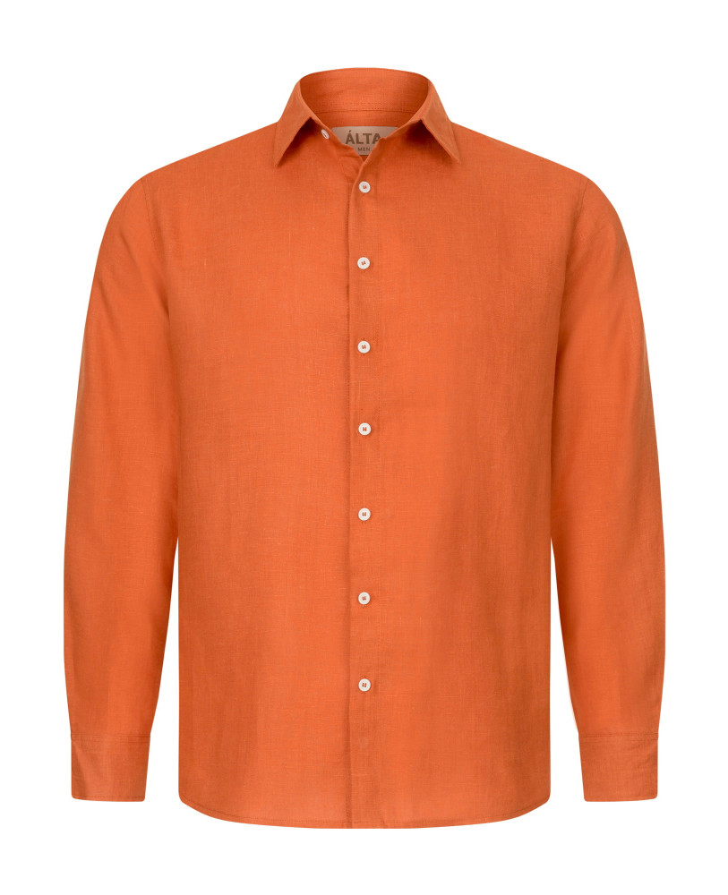 Orange linen shirt