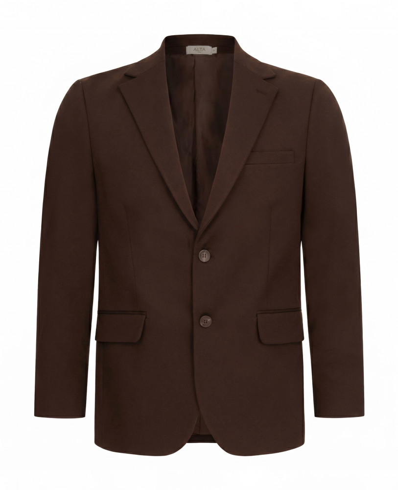 KNIT BLAZER BROWN