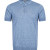 KNITTED SILK BUTTON POLO BLUE MELANGE