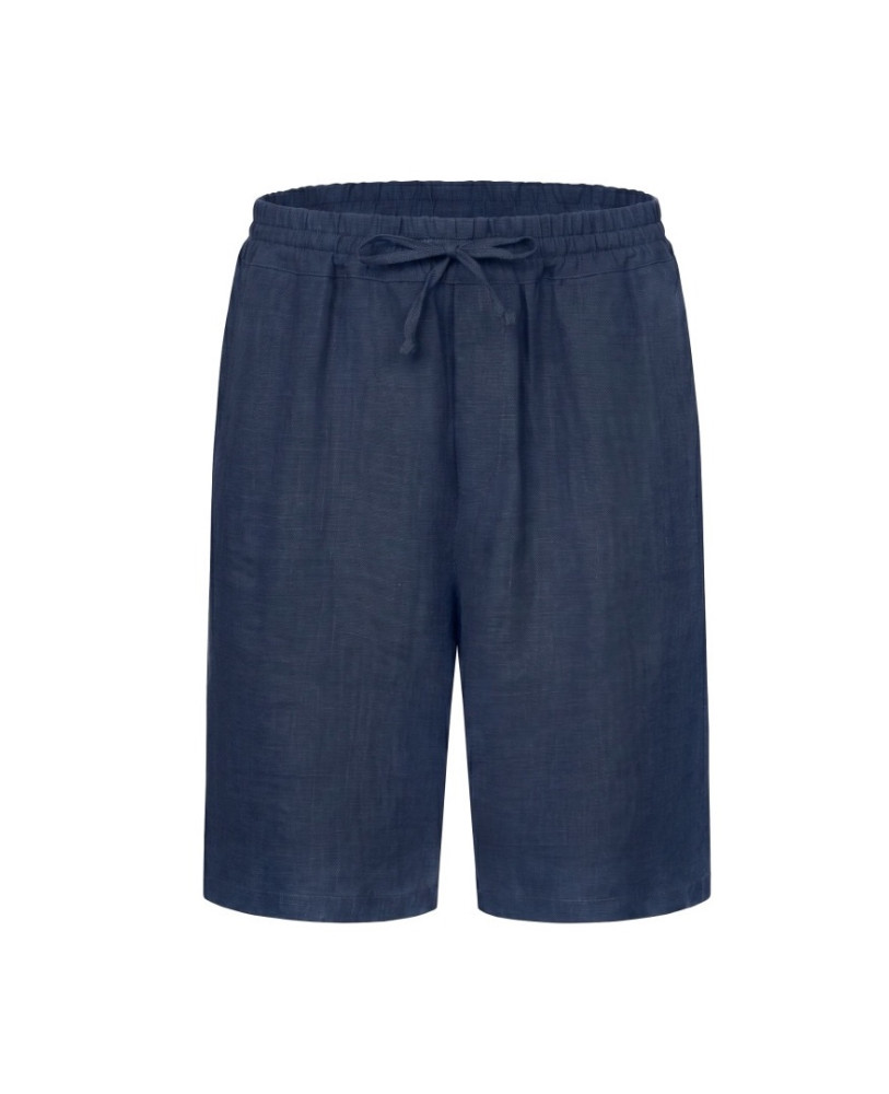 Dark navy linen shorts