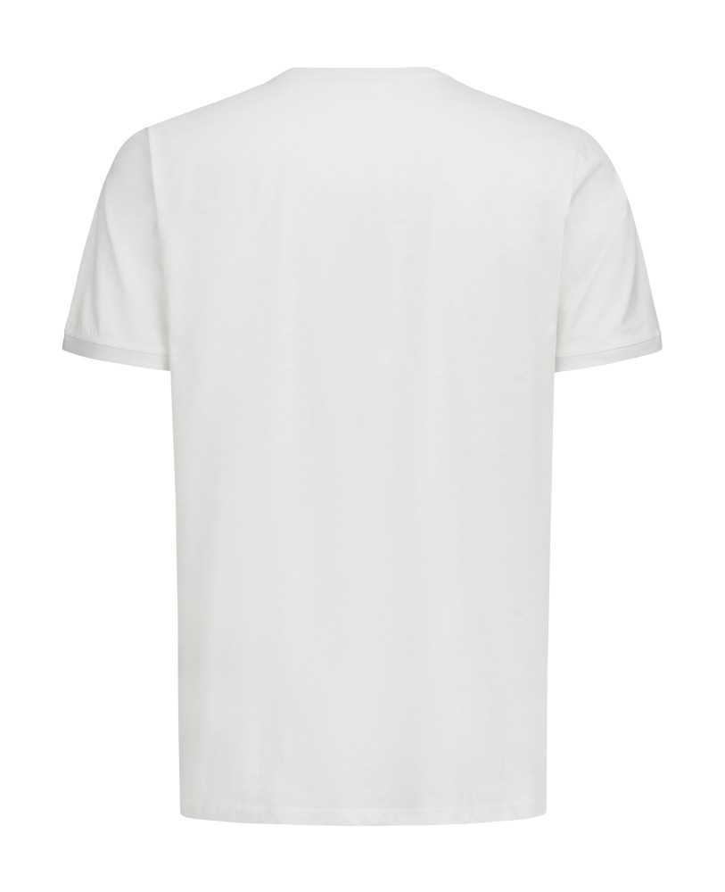 WHITE SMOOTH MERCERIZED COTTON T-SHIRT