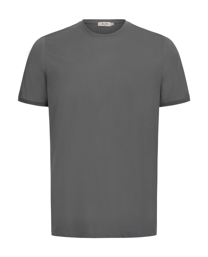 GREY SMOOTH MERCERIZED COTTON T-SHIRT