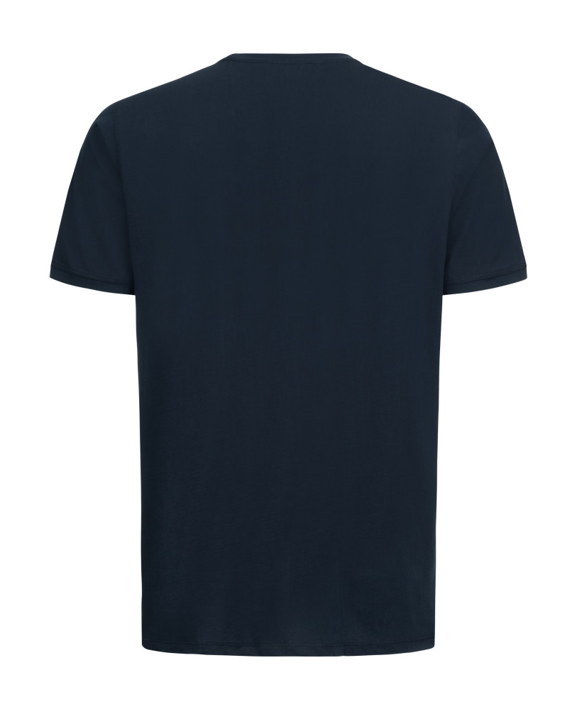 DARK BLUE SMOOTH MERCERIZED COTTON T-SHIRT