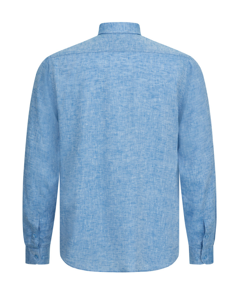 PRIVE LINEN SHIRT BLUE MELANGE
