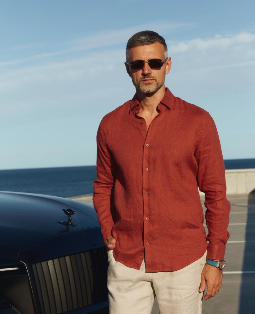 PRIVE LINEN SHIRT TERRACOTTA