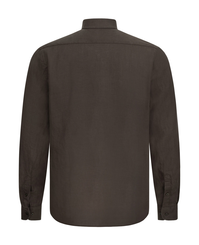 PRIVE LINEN SHIRT BROWN