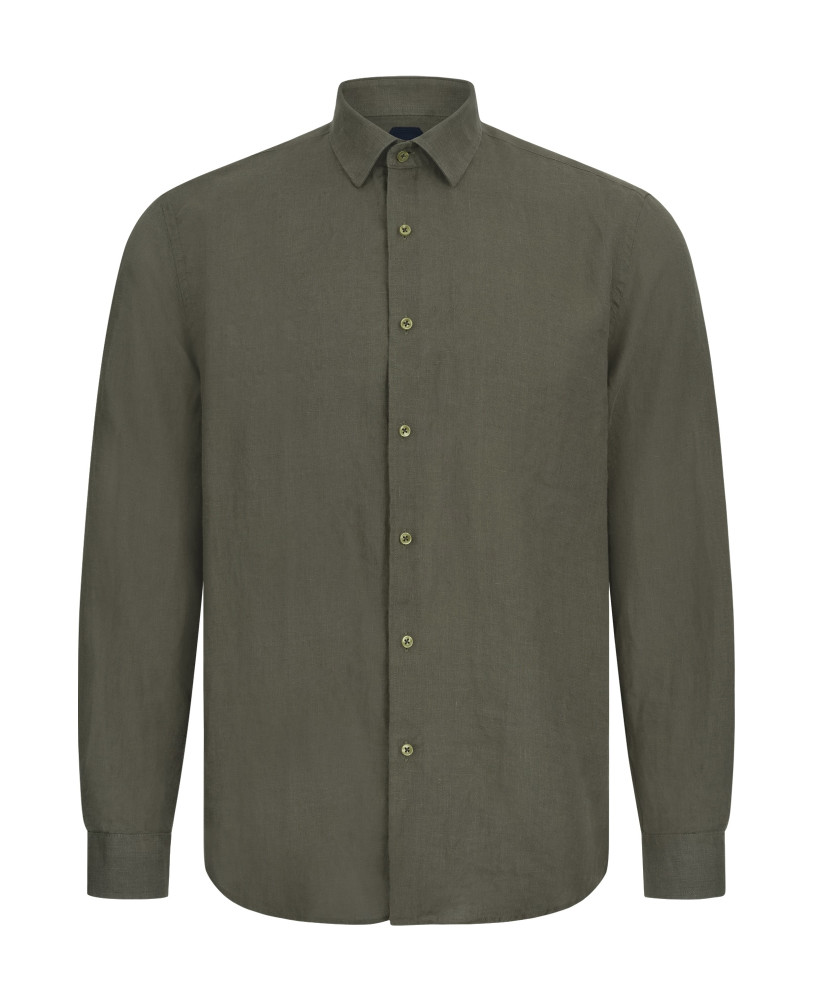 PRIVE LINEN SHIRT KHAKI