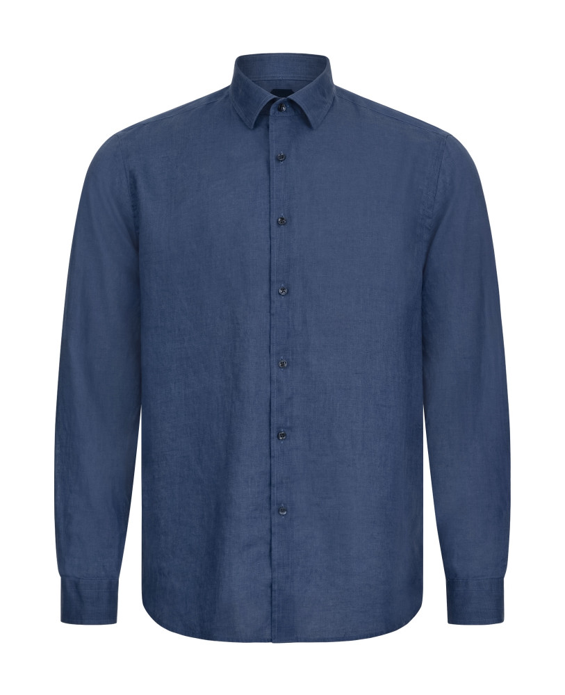 PRIVE LINEN SHIRT BLUE