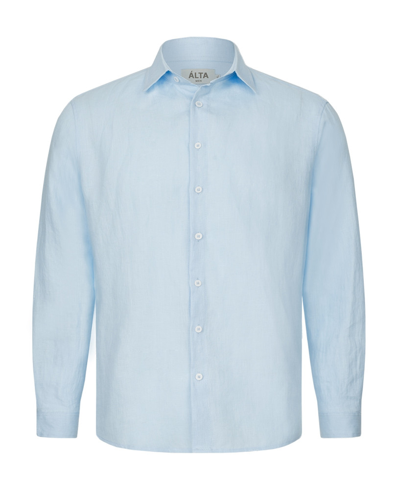 Blue linen shirt