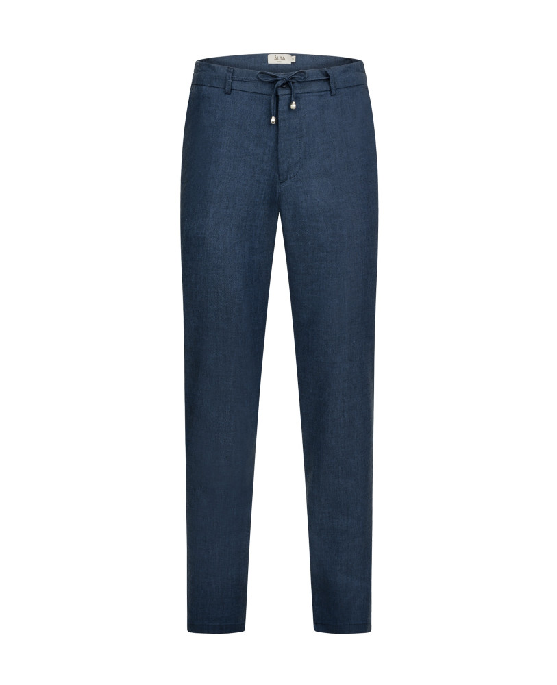 LINEN PANTS DARK BLUE