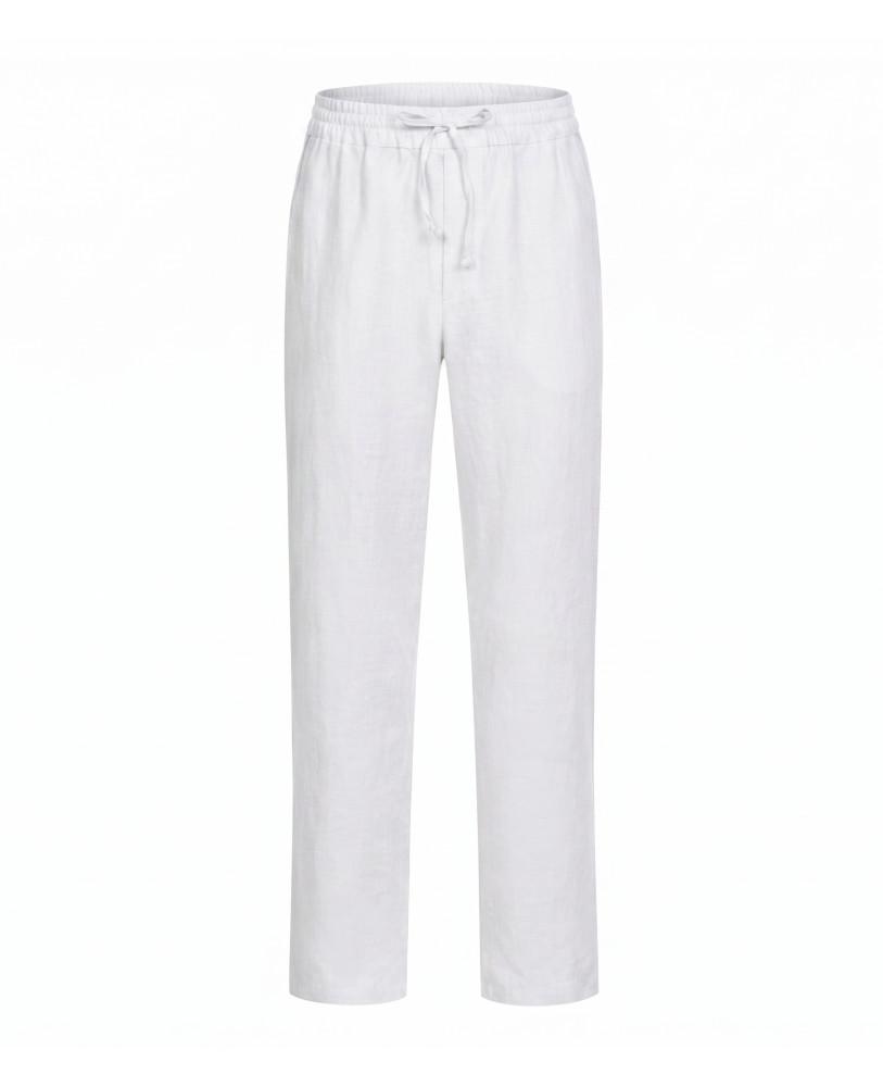 White linen pants