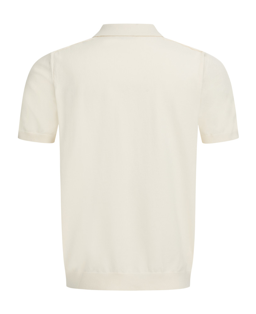 KNITTED POLO WITH BUTTONS REGLAN MILK