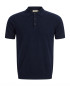 KNITTED POLO WITH BUTTONS REGLAN DARK BLUE