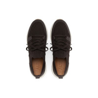 KNITTED SNEAKERS WITH DECORATIVE STRIPES BROWN
