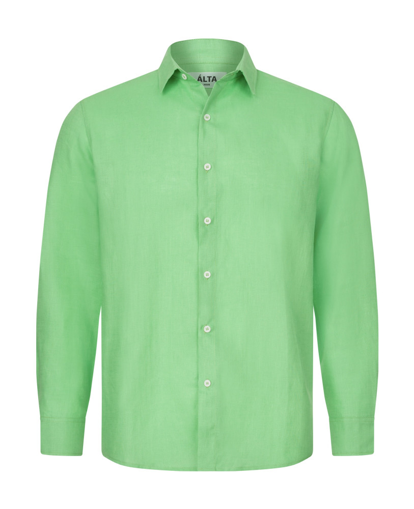 Green linen shirt