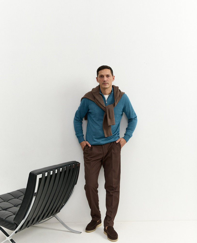 DARK BROWN WOOL PANTS