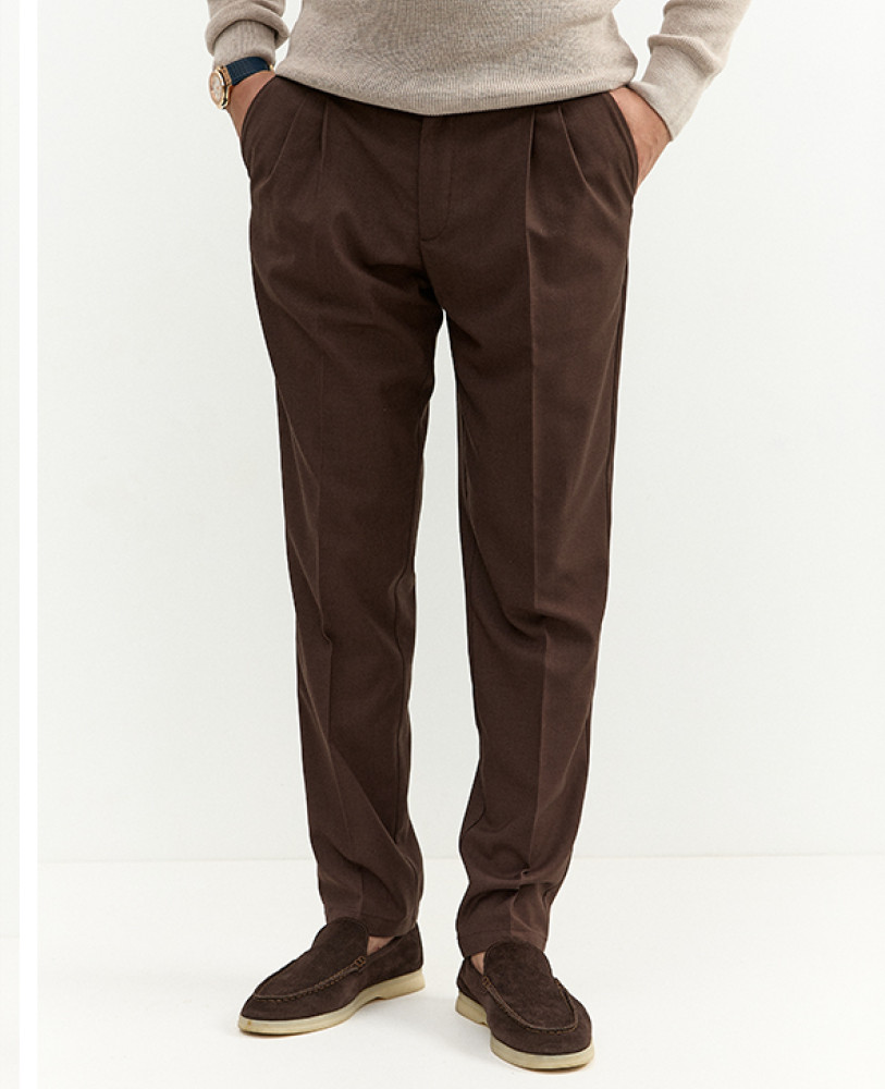 DARK BROWN WOOL PANTS