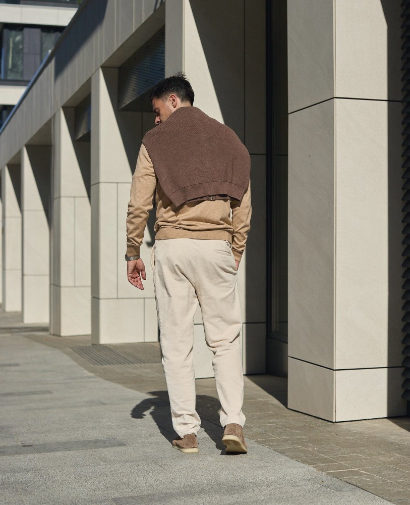 BIEGE CORDUROY TROUSERS