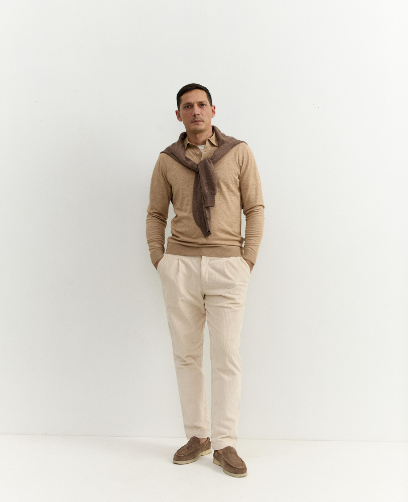 BIEGE CORDUROY TROUSERS