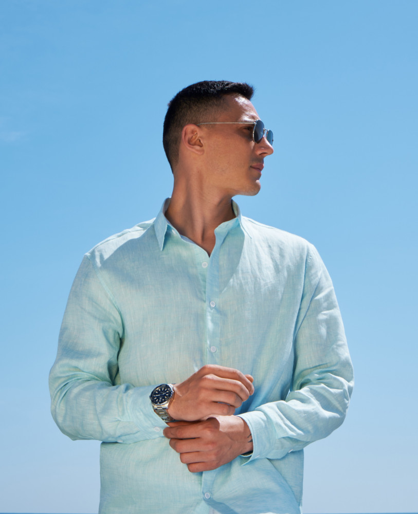 MINT LINEN SHIRT
