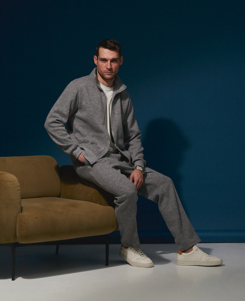 Casual grey wool suit