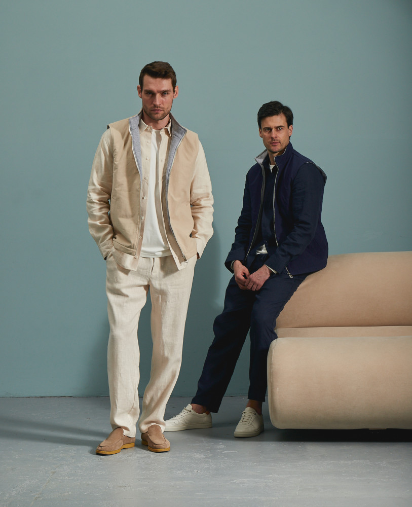 PIMA COTTON BEIGE VEST 